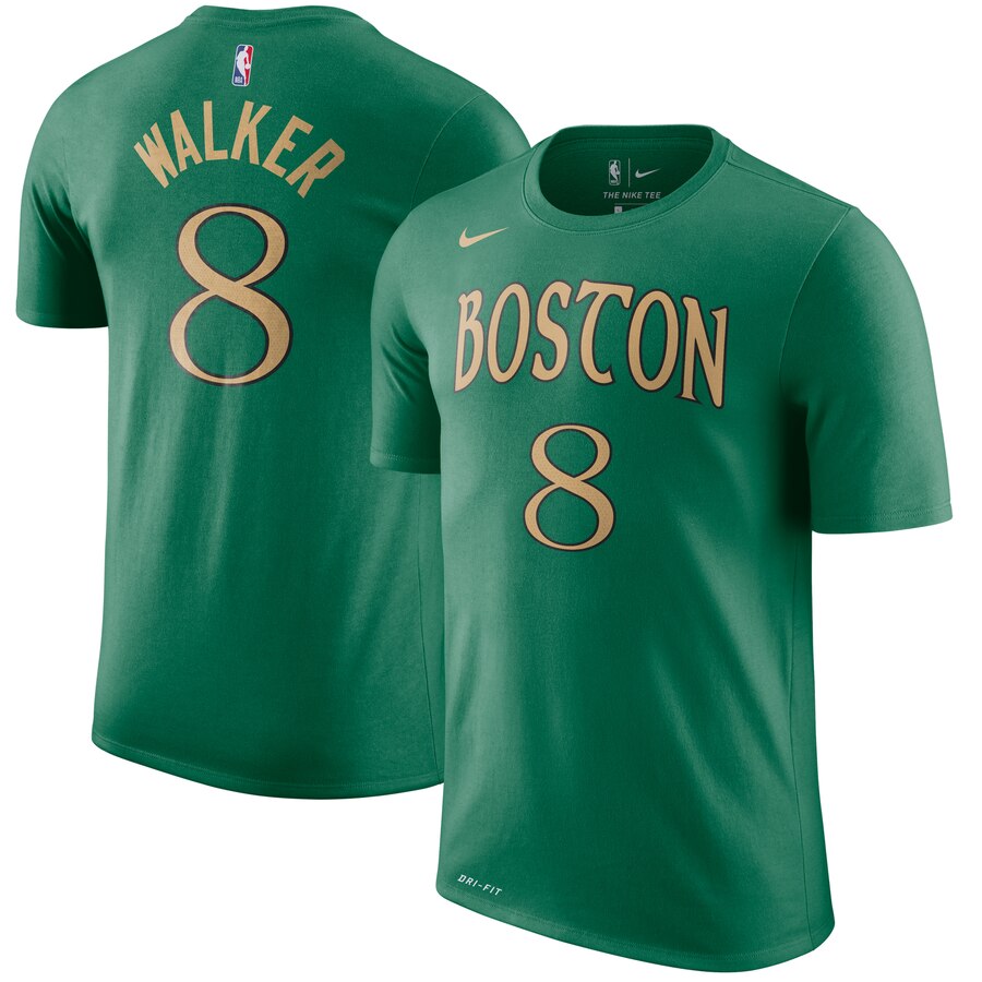 Men 2020 NBA Nike Kemba Walker Boston Celtics Green 201920 City Edition Name  Number TShirt